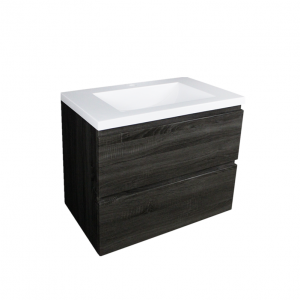 Qubist Dark Grey Wall Hung 750 Cabinet Only